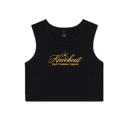 KNOCKOUT BLACK CROP TOP