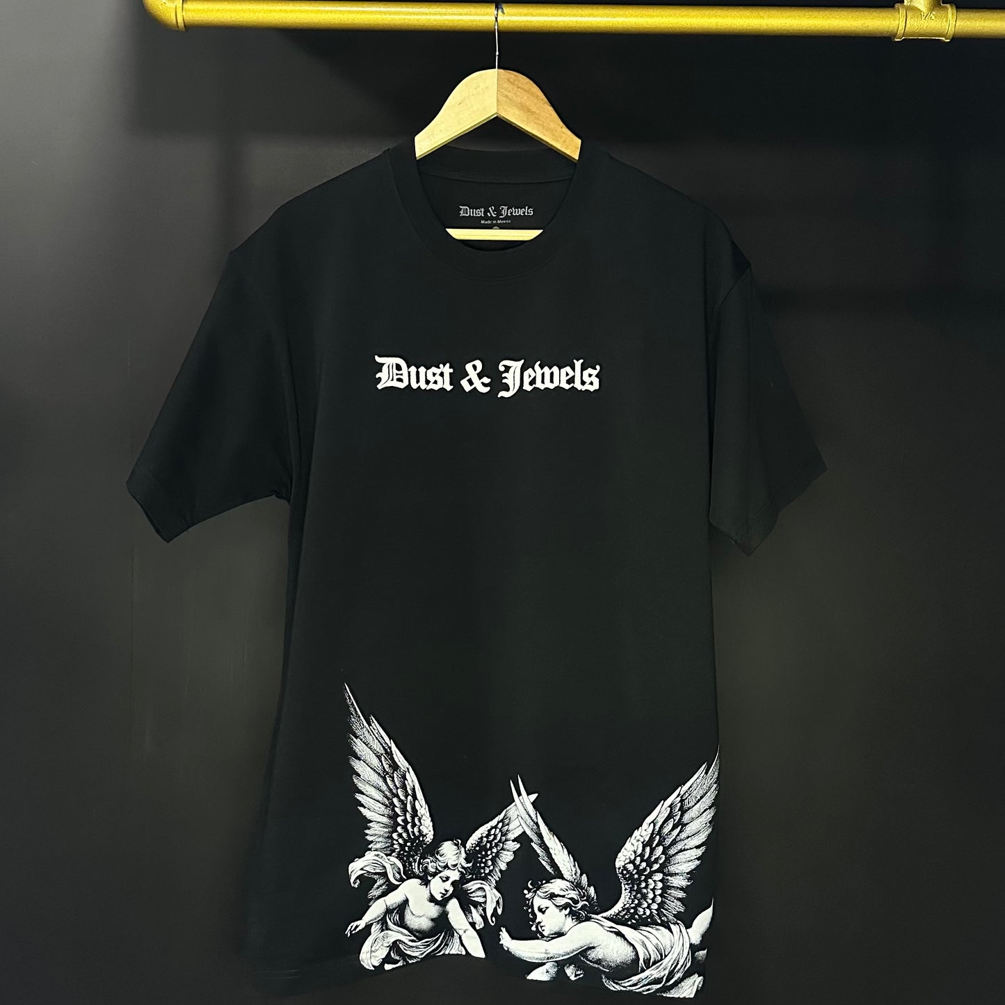 DUST & JEWELS cherubs Black tee