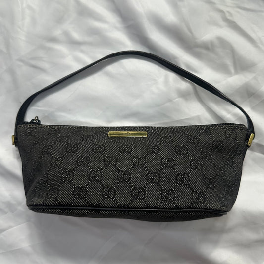 Gucci Black Monogram Pouch