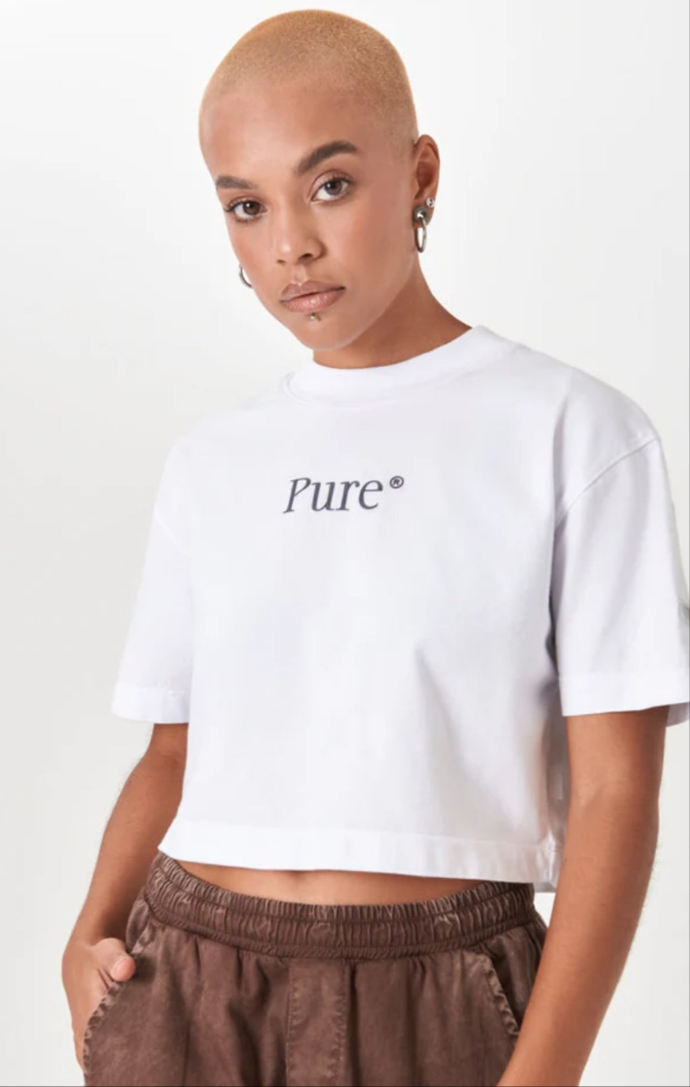 Pure Biology Pansy Crop Top