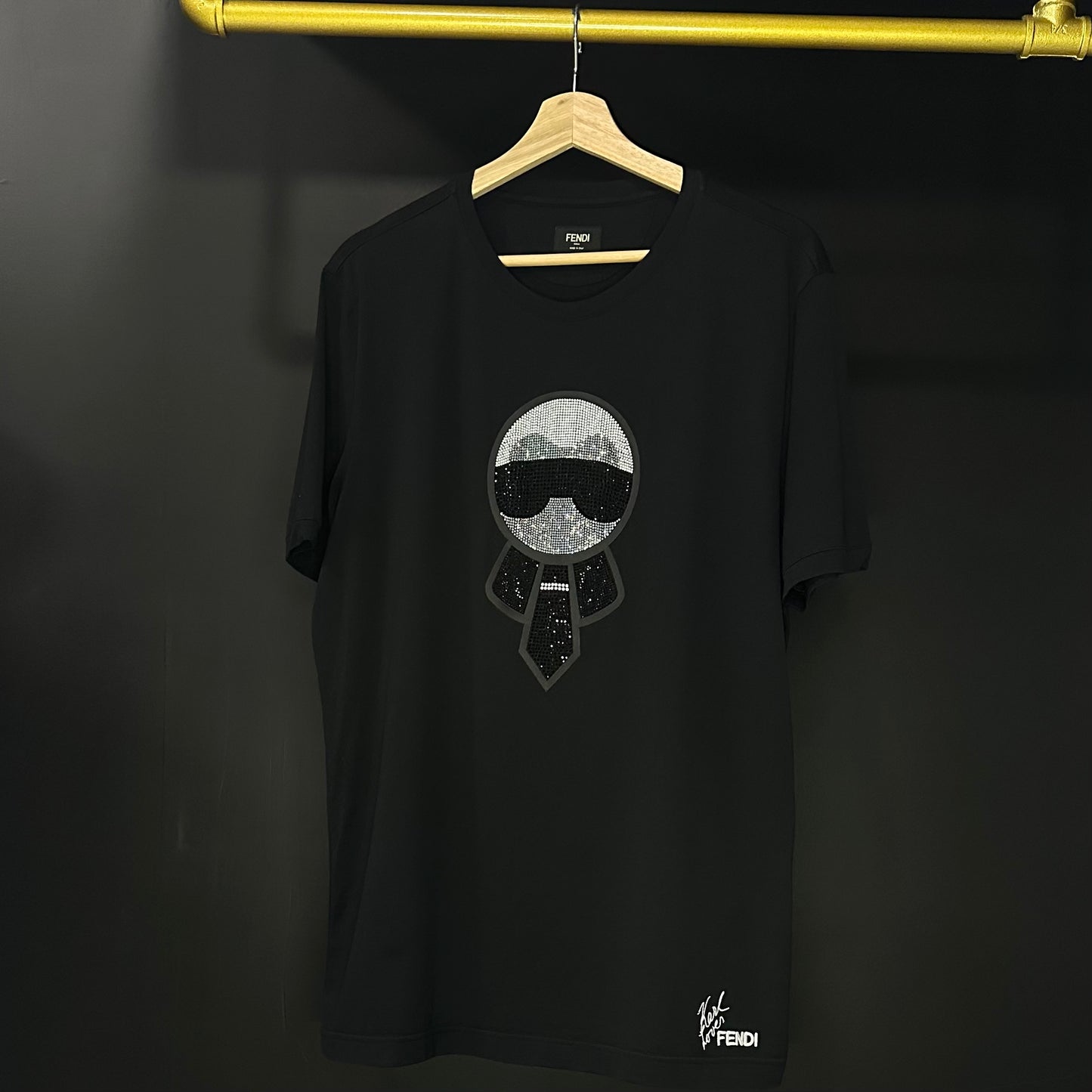 Fendi x Karl Lagerfeld Black Tee
