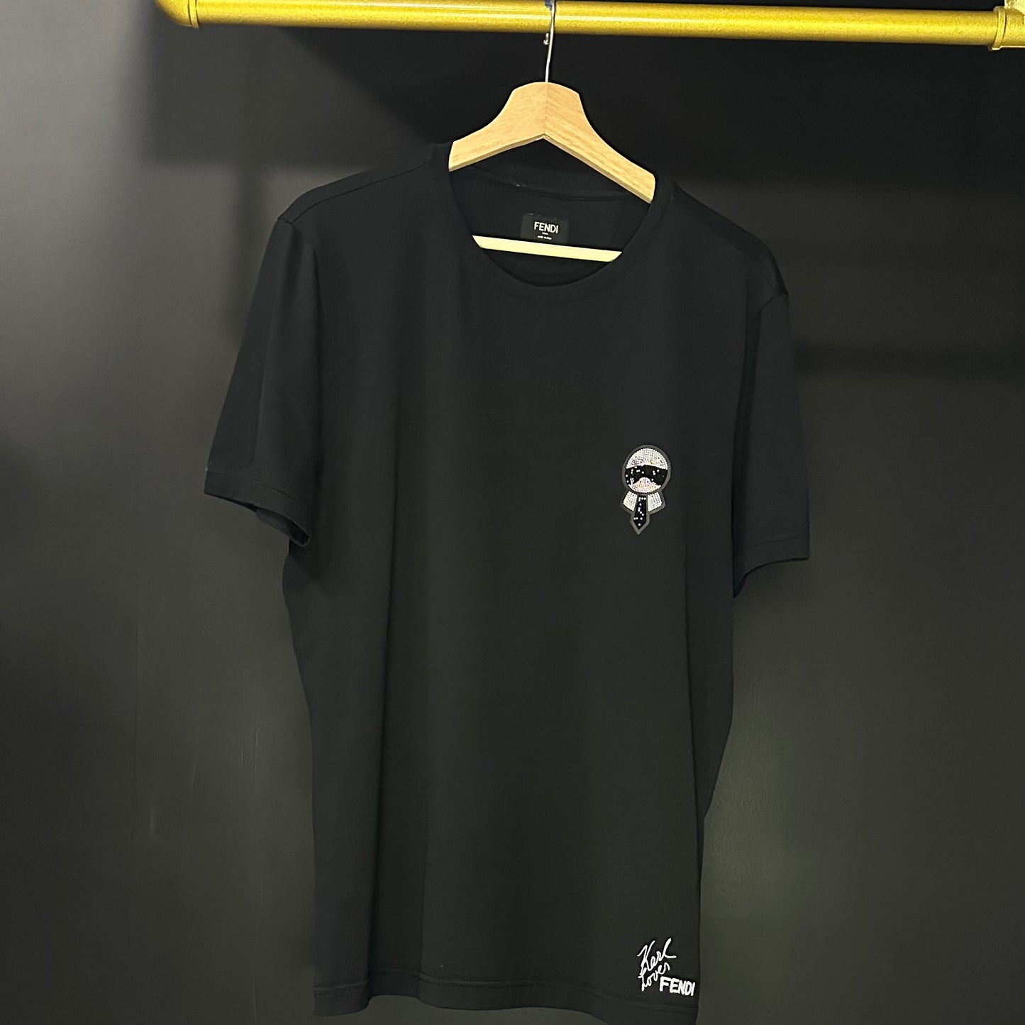 Fendi x Karl Lagerfeld Black Tee