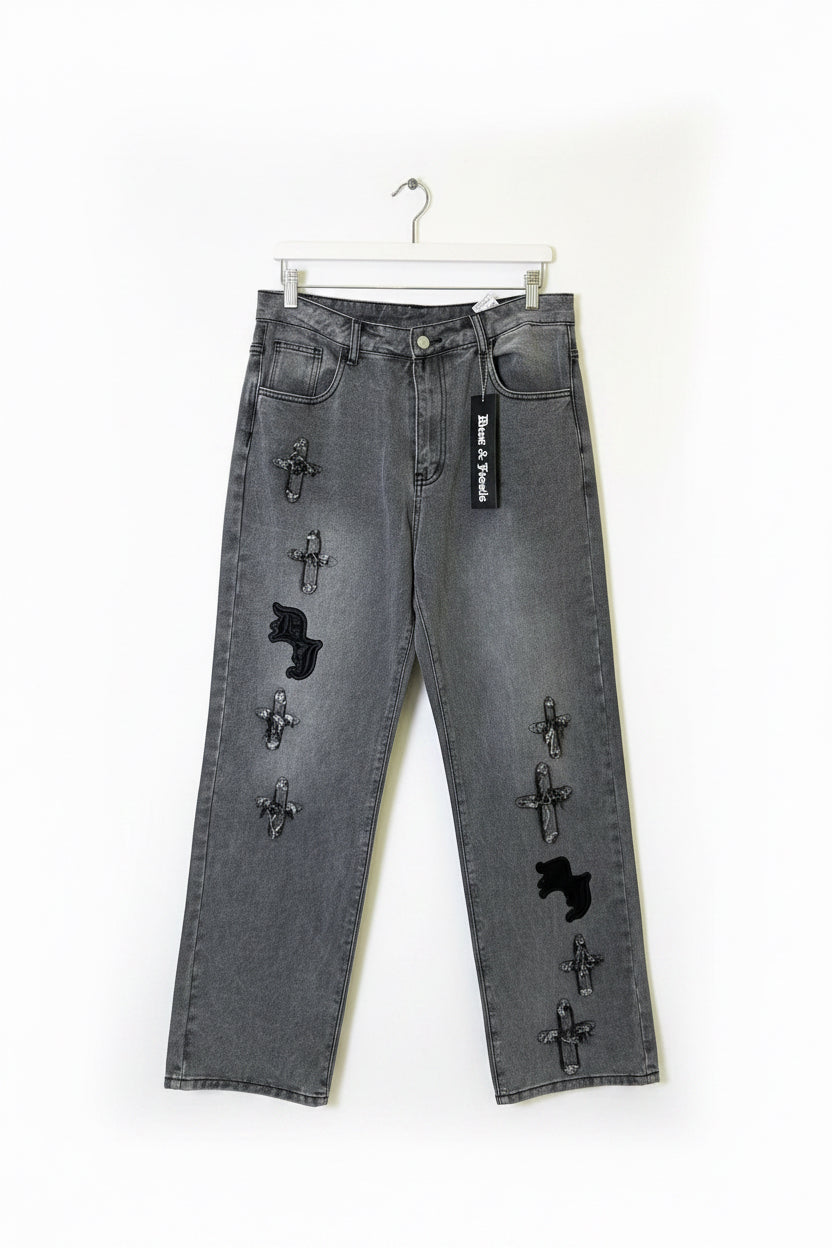 DUST & JEWELS Grey Jeans