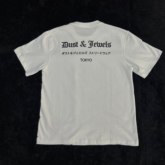 DUST & JEWELS White Basic Tee