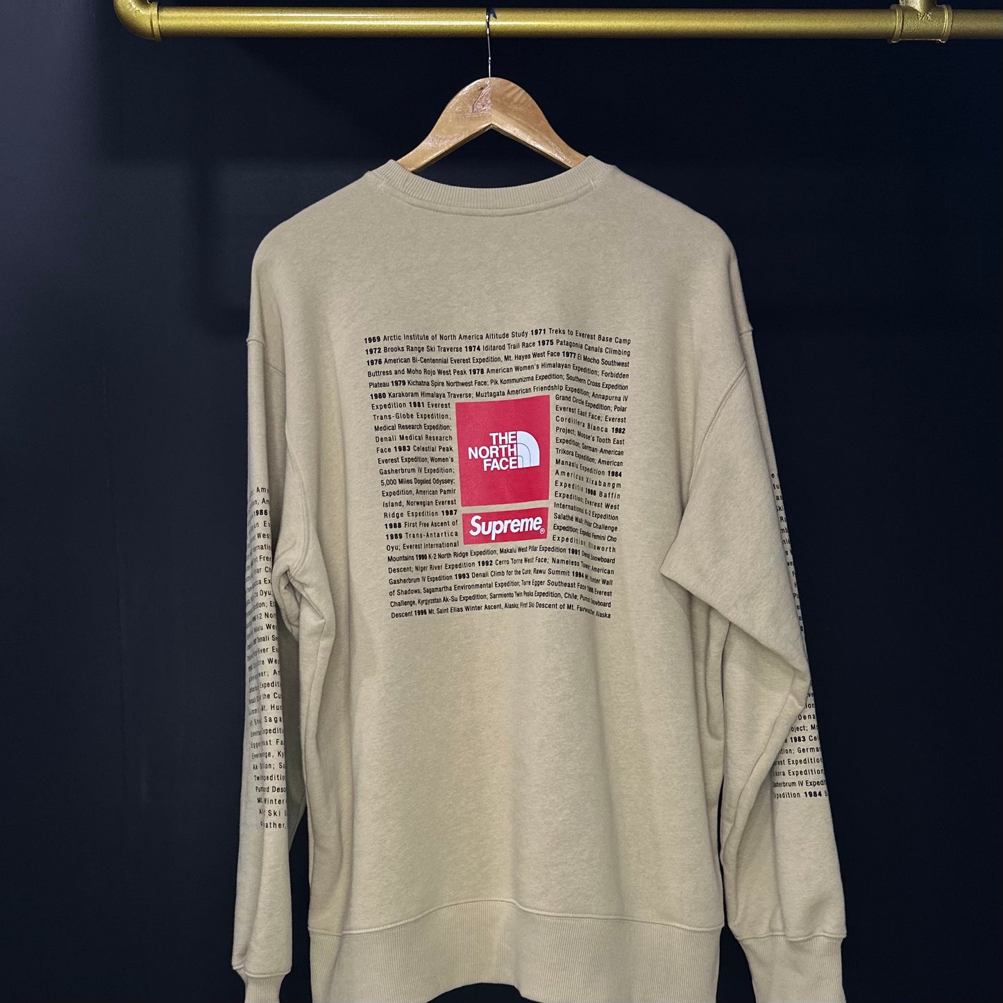 Supreme x North Face Crewneck Khaki