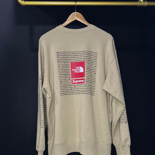 Supreme x North Face Crewneck Khaki