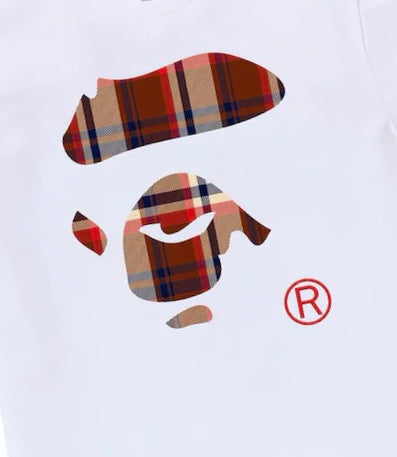 A Bathing APE Check Ape Face Tee (BAPE)