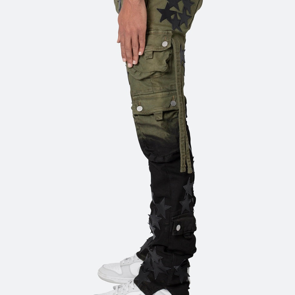 Mnml Stars Military Green Dril JNS