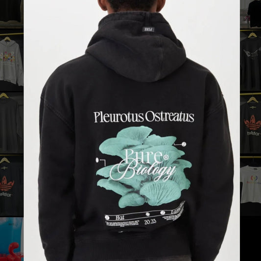 Pure Biology Mushroom Black Hoodie