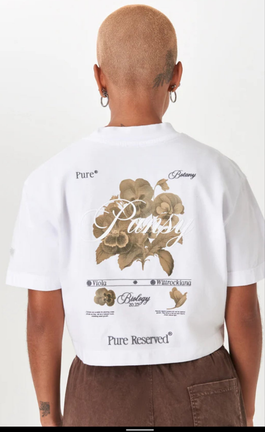 Pure Biology Pansy Crop Top