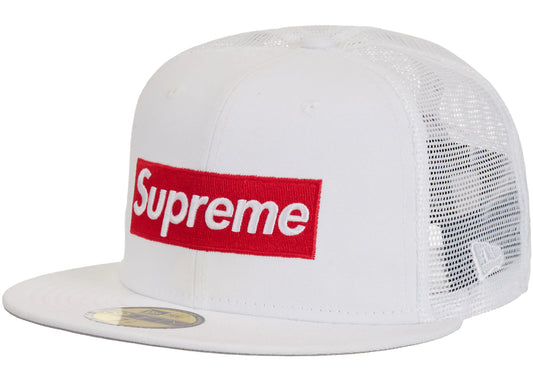 GORRA Supreme Box Logo Mesh Back New Era White