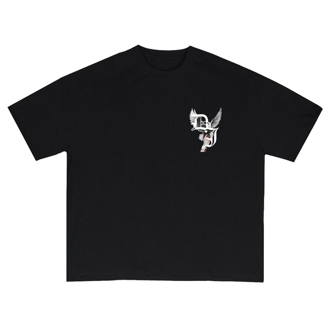 Dust & Jewels Dove  Black Tee