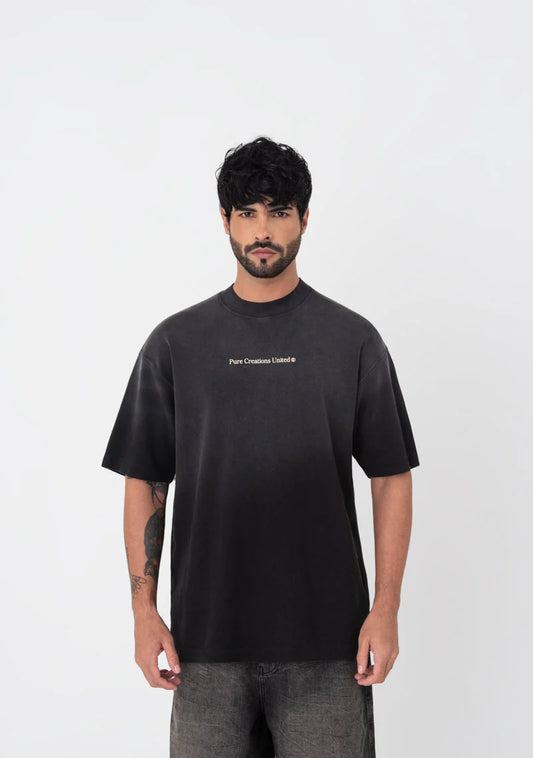 PURE ATELIER BLACK WASHED T-SHIRT