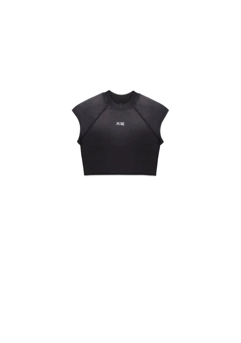 PURE CROP TOP ATELIER BLACK WASHED