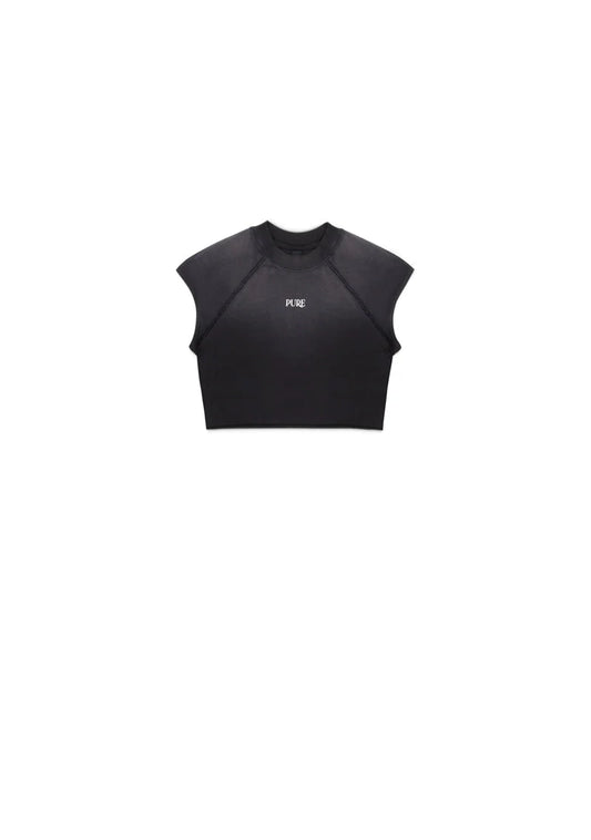 PURE CROP TOP ATELIER BLACK WASHED