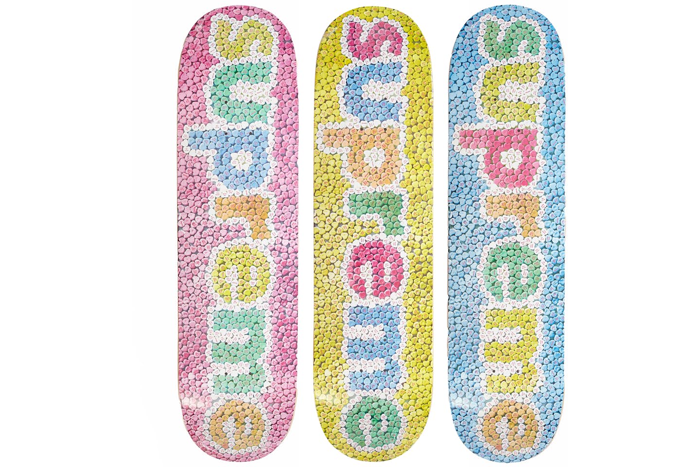 Juego de tablas de skate SUPREME Candy Hearts