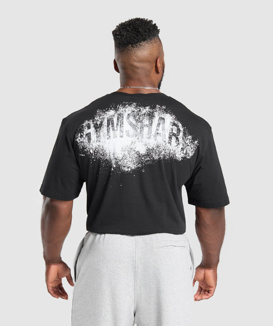 GymShark Black and White Tee