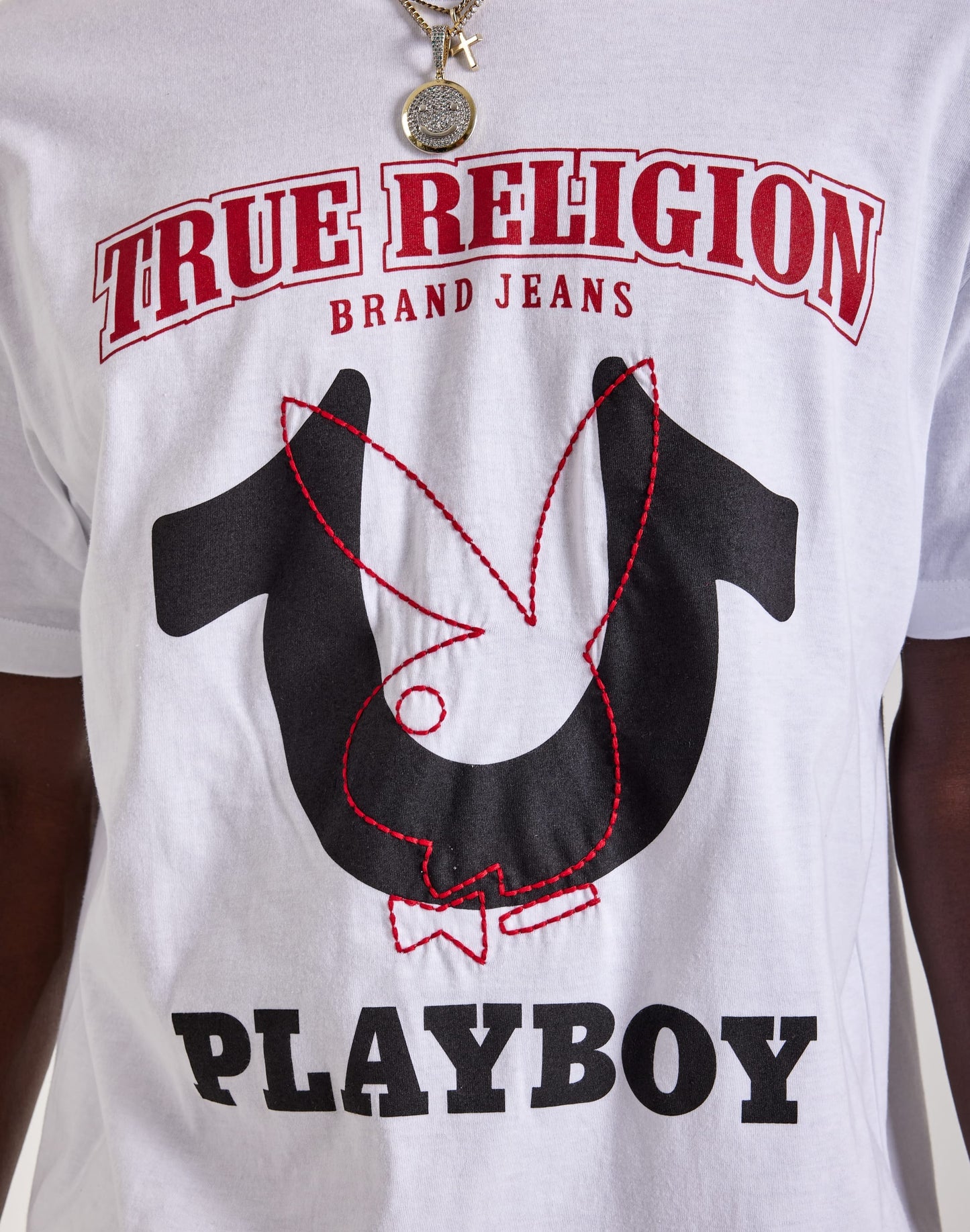 PlayBoy x True Religion White Tee