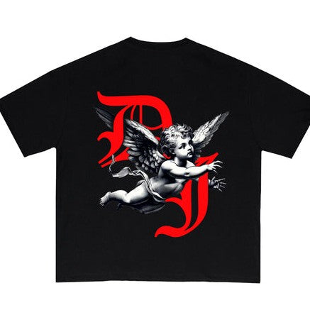 Dust & Jewels cherubs Black tee
