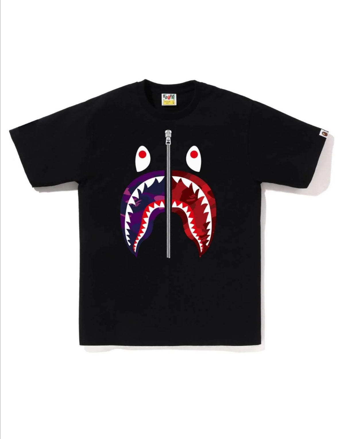 A Bathing Ape Bape Red and Purple Camo Tee